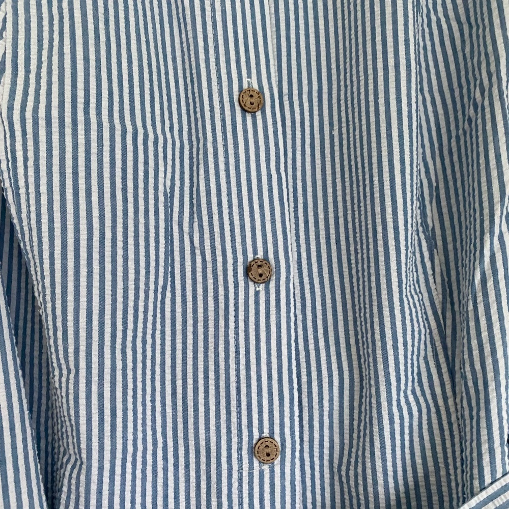 Anne Klein “Diane” Seersucker Midi Shirt Dress - Picture 4 of 7